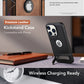 Leather Phone Case for iPhone 15 14 Pro Max Plus 13 12 11 Mobile Cases with Slim Metal Kickstand Soft Grip Luxury Back Cover