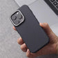 Luxury Alloy Lens 3D Relief Black Carbon Fibre Pattern Case For iPhone 13 14 15 16 Pro Max Slim Shockproof PC Cover For Magsafe