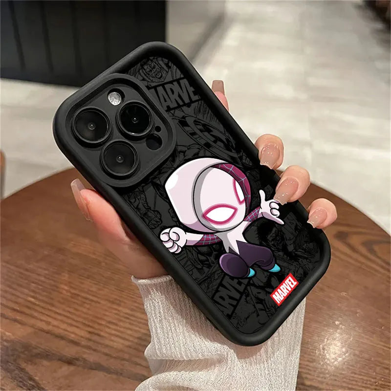 Marvel Cartoon Venom Deadpool Groot Phone Case for iPhone 16 Cases iPhone 15 14 13 12 Mini 11 Pro Max 16 Plus X 15Pro Back Cover - Caseverse