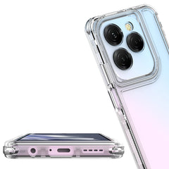 3 in 1 Rugged Armor Shockproof Phone Case For Infinix Hot 40 Pro X6837 Hard Plastic Frame Transparent TPU Back Cover Fundas