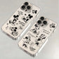Black Luxury Mickey Minnie Phone Case For Xiaomi Redmi Note 13 12 12S 11 10 9 9T 8 A1 A2 A3 K40 Pro Plus 4G 5G Transparent Cover - Caseverse