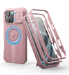 For iPhone 16 Pro Max Rugged Armor Shockproof Case with Built-in Sliding Camera Cover and Built-in Screen Protector Kickstand - Caseverse