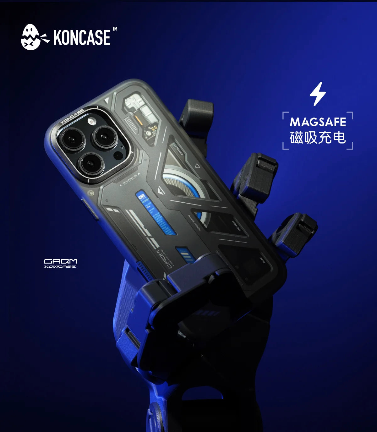 Koncase Phone Case Magnet Magnetic Anti-Drop Tpu Metal Lens Ring Aluminum Buttom N52 Phone Cover For iPhone 16 Pro Max Custom - Caseverse