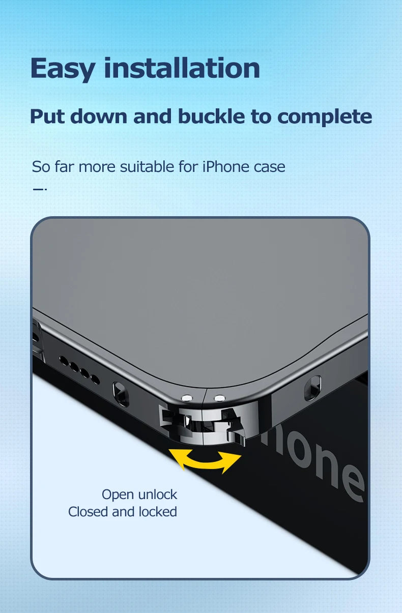 Metal Phone Cases For IPhone 12 13 14 15 16 Pro Max Plus Cover Magnetic Aluminum Frame Phone Shell For Iphone 13 Mini 14 15 Plus