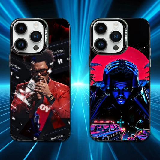 Singer The W-Weeknd X-XO Phone Case For iPhone 16,15,14,13,12,11,Mini,Pro,MAX Black Matte Shockproof Cover