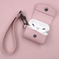AirPods Pro Case Cover with Straps, Soft Leather Protective Case for Apple AirPod Pro 2nd/1st Generation Case, Case Accessories