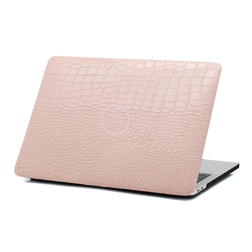 Laptop Case for Macbook Air 15 13 M2 Chip Leather Cover for A2941 A2681 A2338 M1 Pro14 2021 2023 M3 Crocodile Pattern Skin Shell