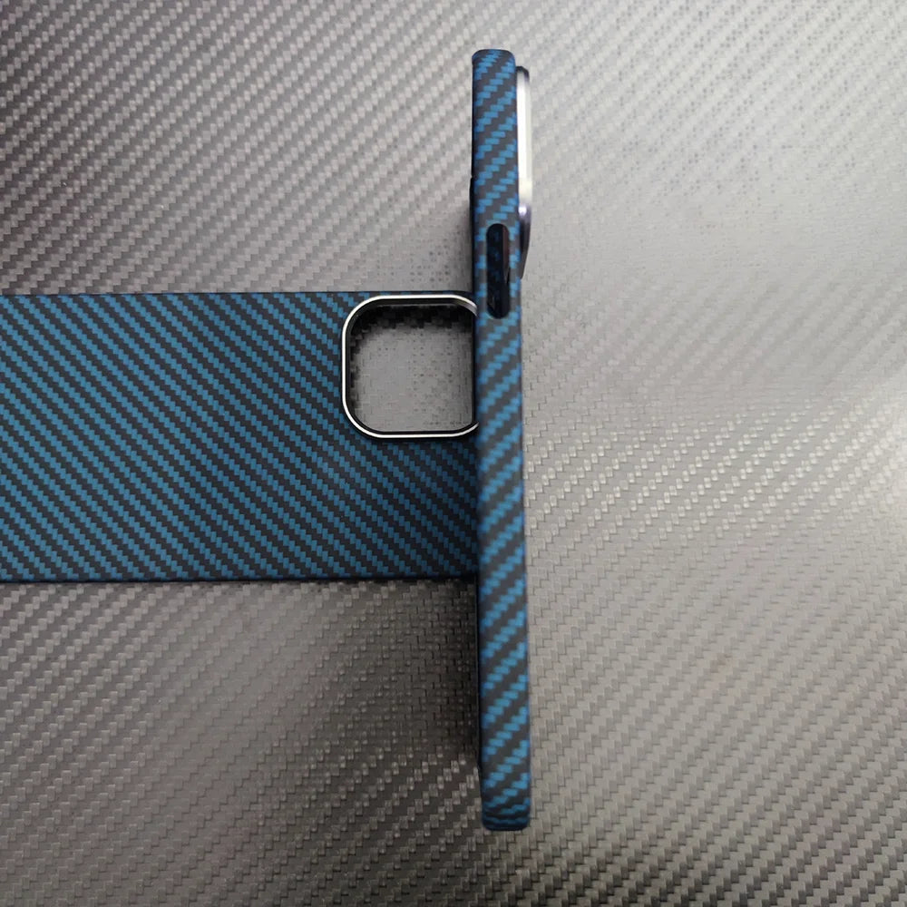 real carbon fiber phone case for iphone16 1514 13 12 pro max case metal ring aramid fiber phone cover for iphone 15/12/13 pro