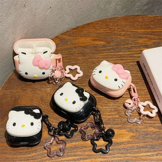 Hello Kitty For Airpods Case,Cute Candy Protective Earphone TPU Cover With Keychain For Airpods Pro 2 Case Girls Women Funda