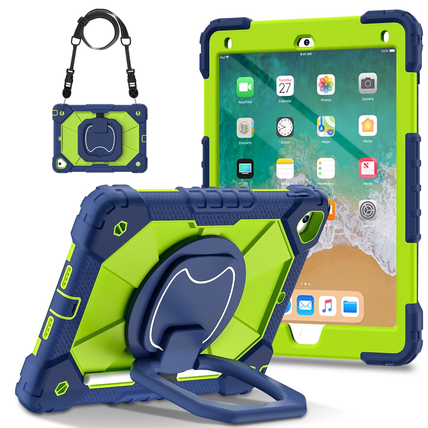 Tablet Protective Case Suitable for iPad 5Th(2017)/6Th(2018)/Pro9.7/New iPad 9.7 Satchel Stand