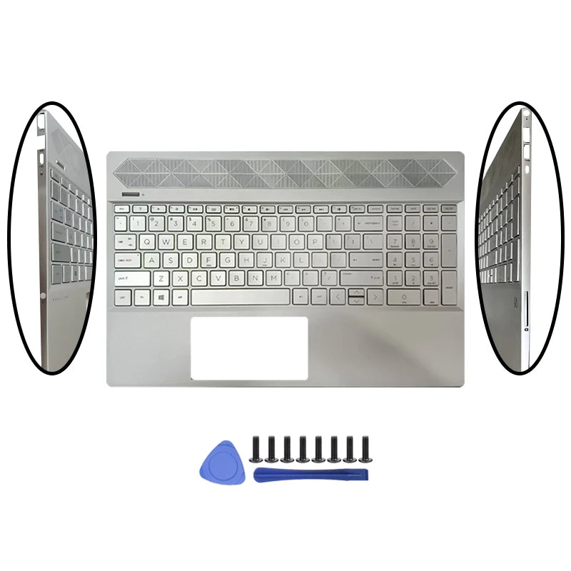 Laptop Case For HP 15-CS 15-CW Notebook LCD Back Cover Front Bezel Hinge Cover Palmrest Keyboard Bottom Laptop Accessories