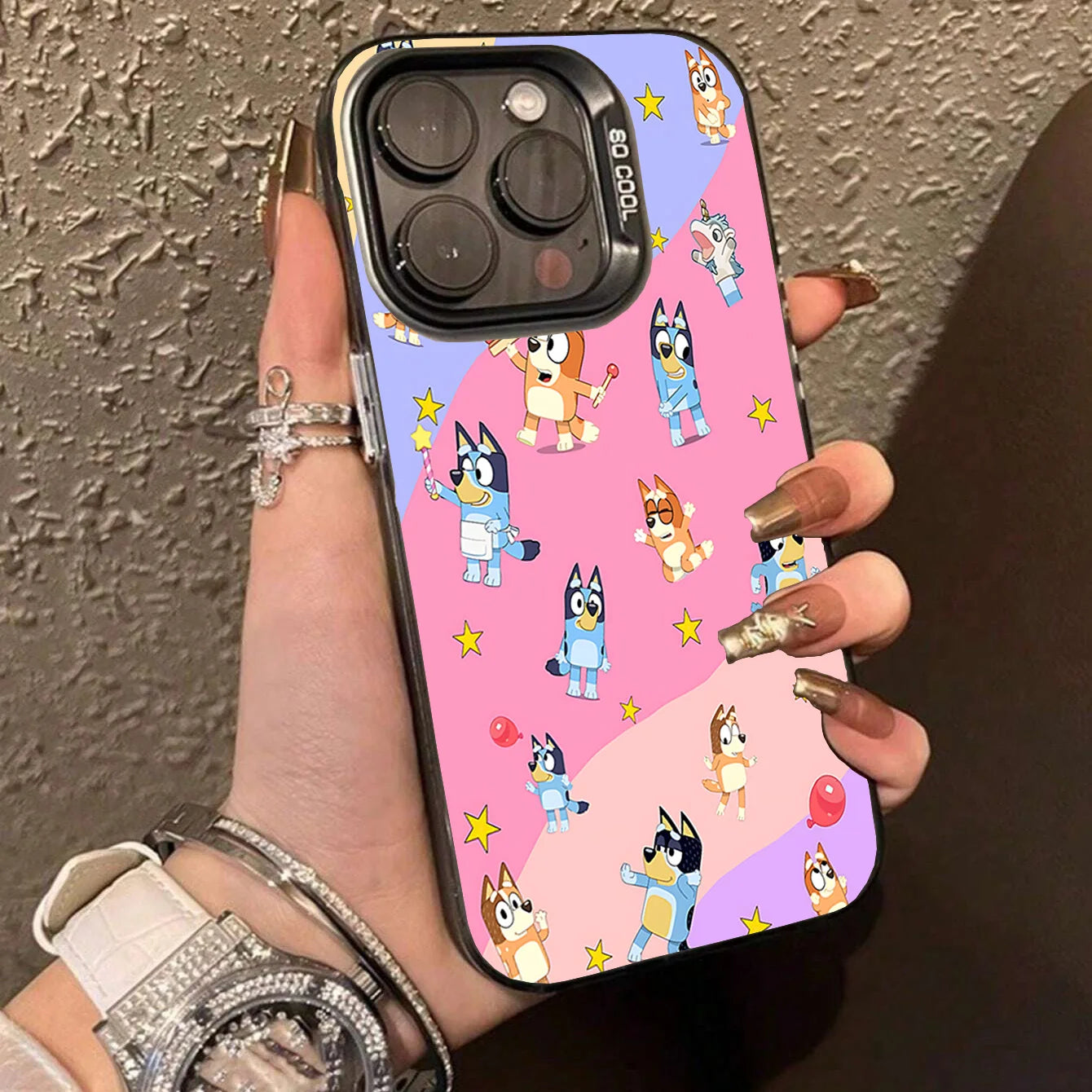 Shockproof Smartphones 5g B-BlueyS Phone Cases For IPhone 12 13 14 15 16 Cases TPU Hard Shell So Cool Precise Hole Matching Cell - Caseverse