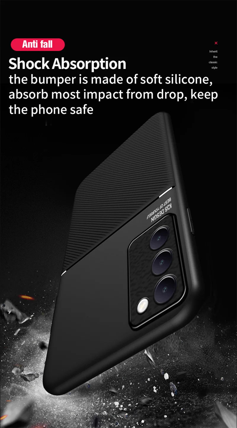 Rugged Protective Cover for VIVO V40 SE V30 Lite 5G V30 Pro V29 V29e Case Built-in Car Magnetic Holder Phone Coque Fundas - Caseverse