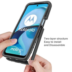 Moto G24 Shockproof Clear Case Built in Screen Protector Full Body Rugged Defender Cover for Motorola G04/G04S Case