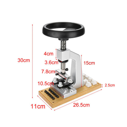 Bench Watch Case Opener Bench Watch Case Opener Wristwatch Tool Back Opener with 6 Dies Watch Repair Tool Watch Case Remover