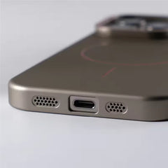 Stylish Camera Lens Holder Magnetic Magsafe Phone Case for IPhone 16 15 14 Pro Max Wireless Charging Matte Shockproof Hard Cover