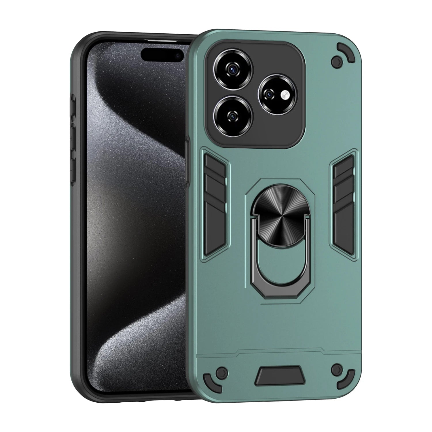 Military Grade Case for ZTE Axon 60 Lite Protective Cover Shockproof Ring Stand Holder Fundas Coque - Caseverse