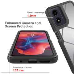 Moto G24 Shockproof Clear Case Built in Screen Protector Full Body Rugged Defender Cover for Motorola G04/G04S Case