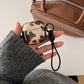 Transparent Black Brown Cow Pattern Splash Ink + Rope Suitable for Apple for Airpodspro2 Case/For Airpodspro Case/For Airpods4 Case/For Airpods3 Case/For Airpods2 Case Simple Earphone Case