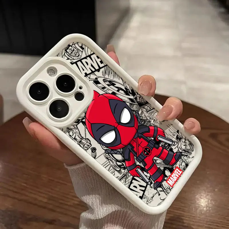 Marvel Cartoon Venom Deadpool Groot Phone Case for iPhone 16 Cases iPhone 15 14 13 12 Mini 11 Pro Max 16 Plus X 15Pro Back Cover - Caseverse