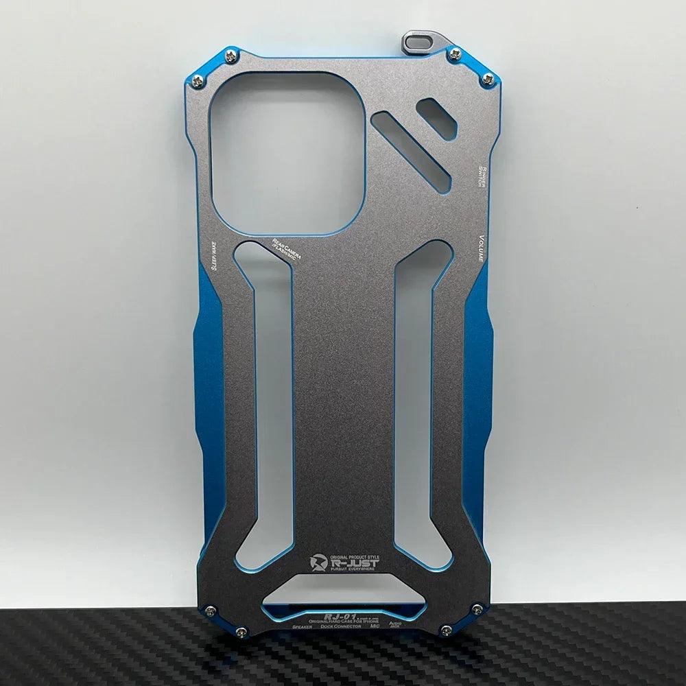 Metal Armor For iphone 16 Pro Max Case 15 Plus 14 13 12 Hard Cover Aluminum Alloy Protective Coque Anti-Scratch Funda Shell