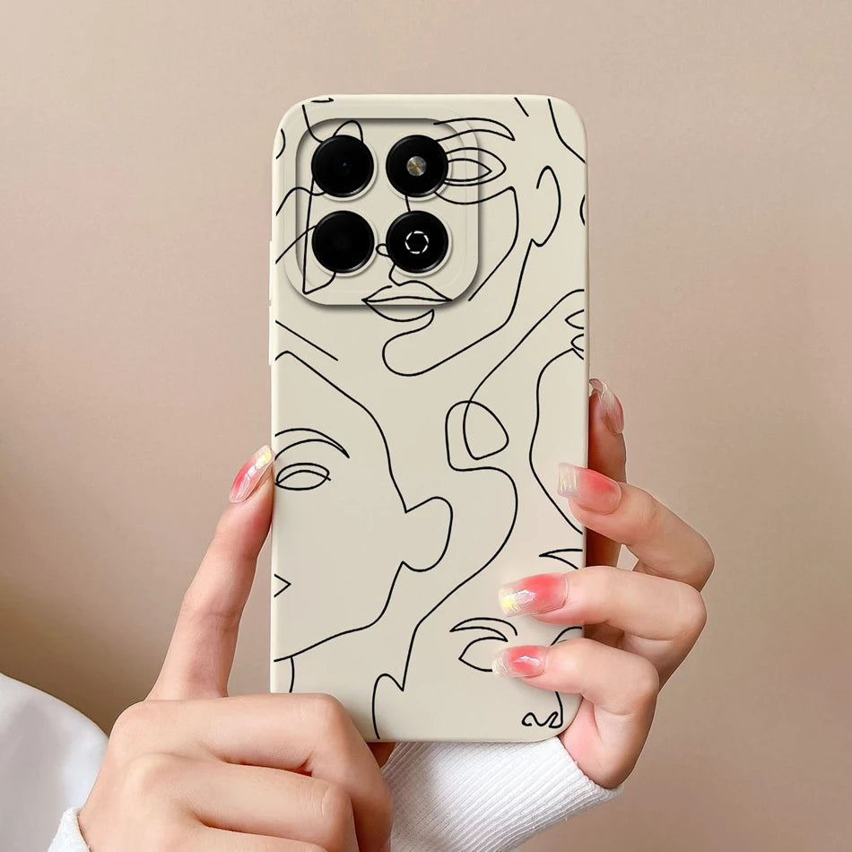 Case For Honor X6B Phone Back Cover Cute Avocado Soft Comfortable Liquid Silicone Camera Protection Anti Drop Bumper Capa Funda