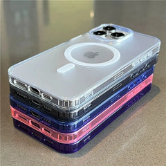 Luxury Matte Magsafe Wireless Charging Phone Case For iPhone 11 12 13 14 15 16 Pro Max Plus Bumper Magnetic Transparent Cover