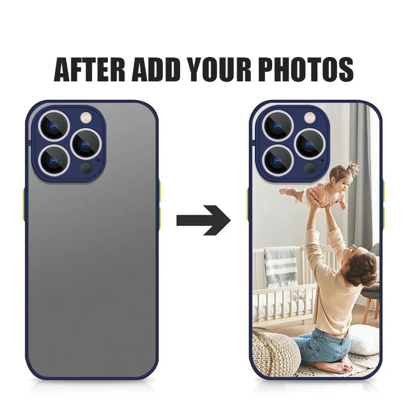 Personalized DIY Customized Name Photo Phone Case For iPhone 16 15 Pro Max 14 13 12 11 Pro Max X XR 7 8 Shockproof Acrylic Cover - Caseverse