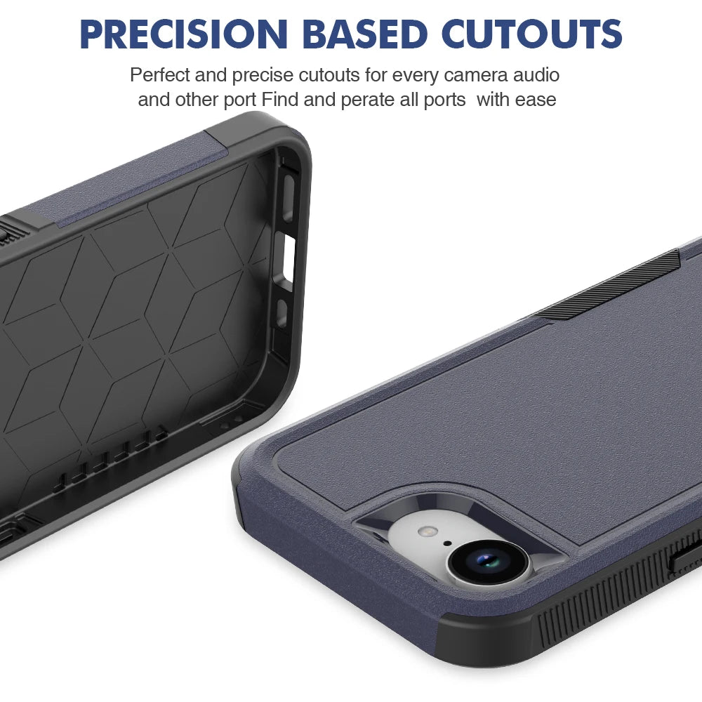 New TPU/PC Case for iPhone 16e / 16 Pro Max - Military Grade Shockproof Phone Cover Hybrid Armor Dual Layer Protection Shell - Caseverse