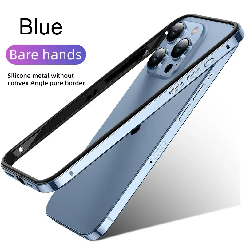 Hybrid Silicone Frame Aluminum Metal Phone Case For iPhone 16 Pro Max 16 Plus 16promax 16pro 16plus Better Heat Bumper