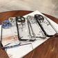 For iPhone 15 Pro Max Luxury Case Metal Camera Protection Transparent Armor Phone Cases for iPhone 12 13 14 Pro Max 14 Pro Plus