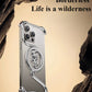 Oatsbasf Metal Phone Case for iPhone 16/16 Pro/16 Pro Max Ultra-thin Frameless Magsafe Shockproof Minimalist Protective Covers