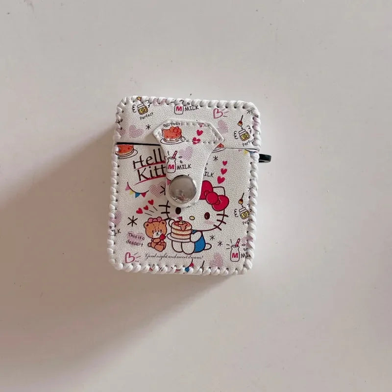 Sutiable for AirPods Pro 2 Premium Leather Earphone Cases with Leather Strap Anti-lost Anti-fall Cartoon Cute AirPods 1 2 3 Case