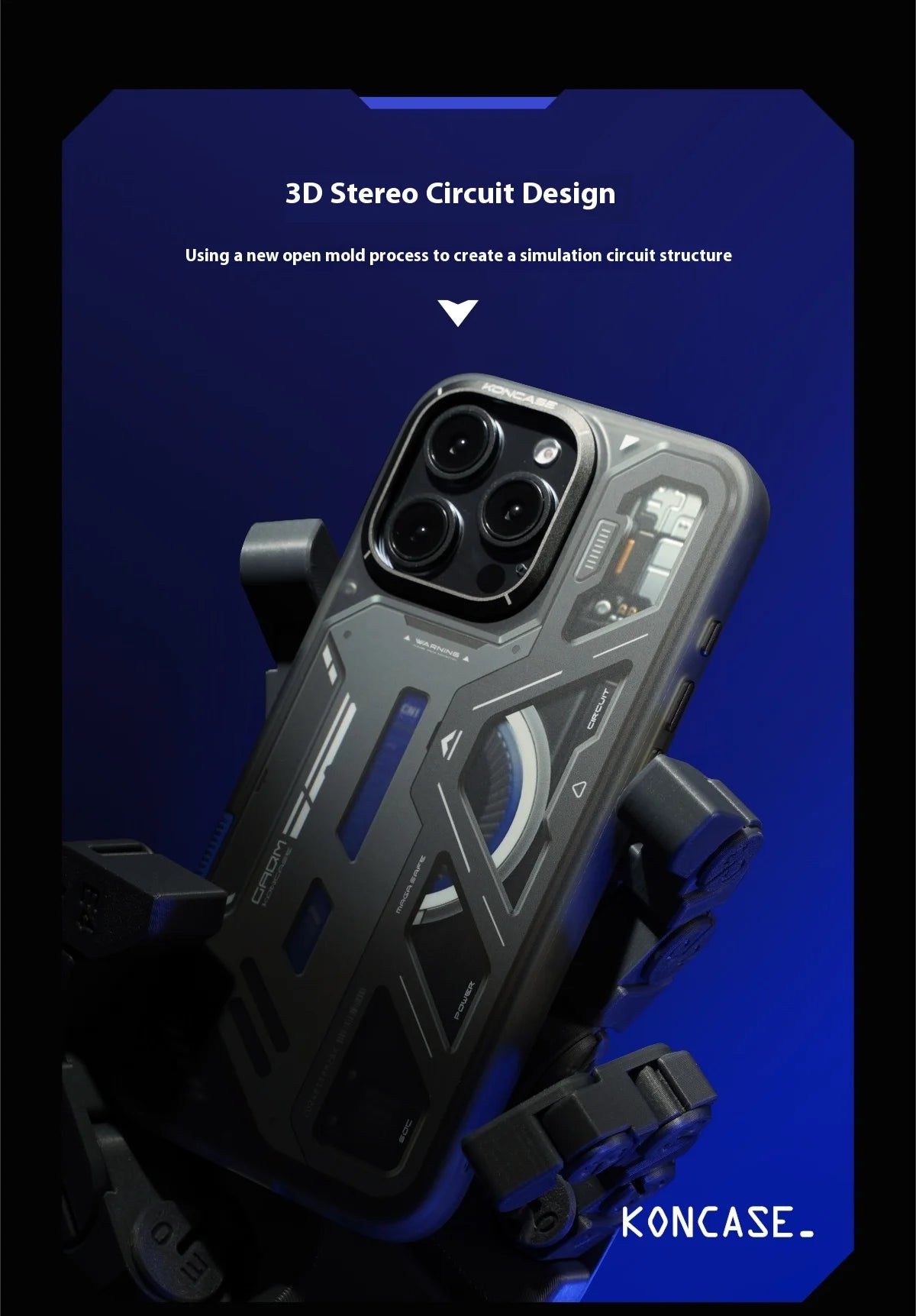 Koncase Phone Case Magnet Magnetic Anti-Drop Tpu Metal Lens Ring Aluminum Buttom N52 Phone Cover For iPhone 16 Pro Max Custom - Caseverse
