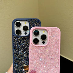 01 Stylish Diamond Sparkling Phone Case For Iphone 16 15 14 13 12 11 Pro Max Plus Women's Gift Back Shockproof Phone Case