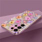 S24 Plus Luxury Plating Phone Case For Samsung Galaxy S24 Ultra S24 5G A25 A24 A15 Shockproof Flowers Pattern Back Cover Coque - Caseverse