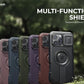 For iPhone 16 Pro Max Rugged Armor Shockproof Case with Built-in Sliding Camera Cover and Built-in Screen Protector Kickstand - Caseverse