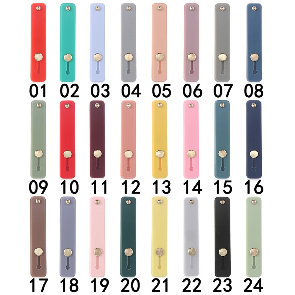 Push Pull Rainbow Phone Grip Silicone Phone Stand Finger Ring Holder Finger Strap Bracket Portable Telescopic Wrist Band - Caseverse