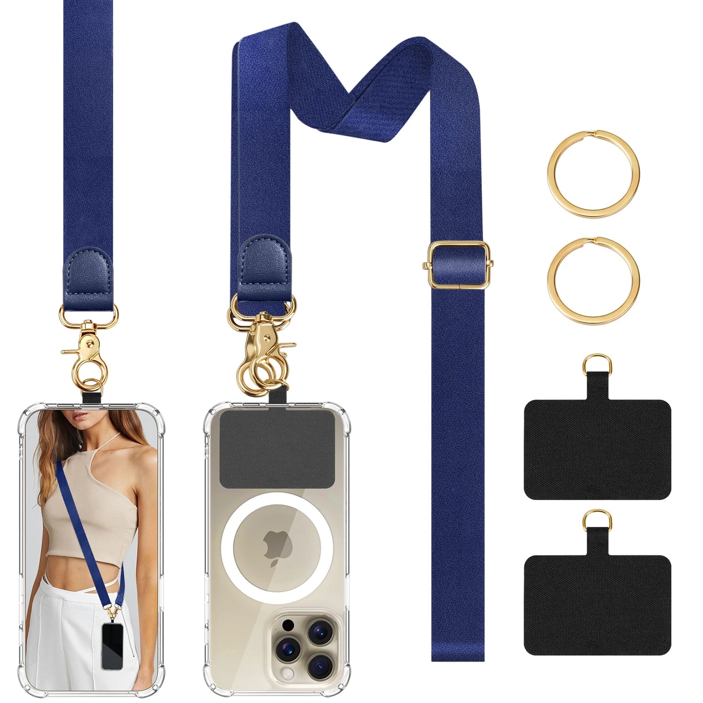 Phone Lanyard Crossbody Wrist Strap,Adjustable Anti-Theft Strap for All Smartphone Case,Universal Cell Phone Neck lanyard for me