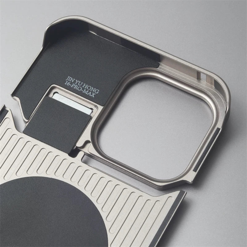 Luxury Forged Carbon Fiber Magsafe Phone Case For iPhone 16 16pro 15 Pro Max Wireless Charging Metal Frameless Shockproof Cover - Caseverse