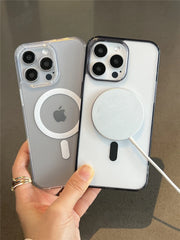 Luxury Matte Magsafe Wireless Charging Phone Case For iPhone 11 12 13 14 15 16 Pro Max Plus Bumper Magnetic Transparent Cover