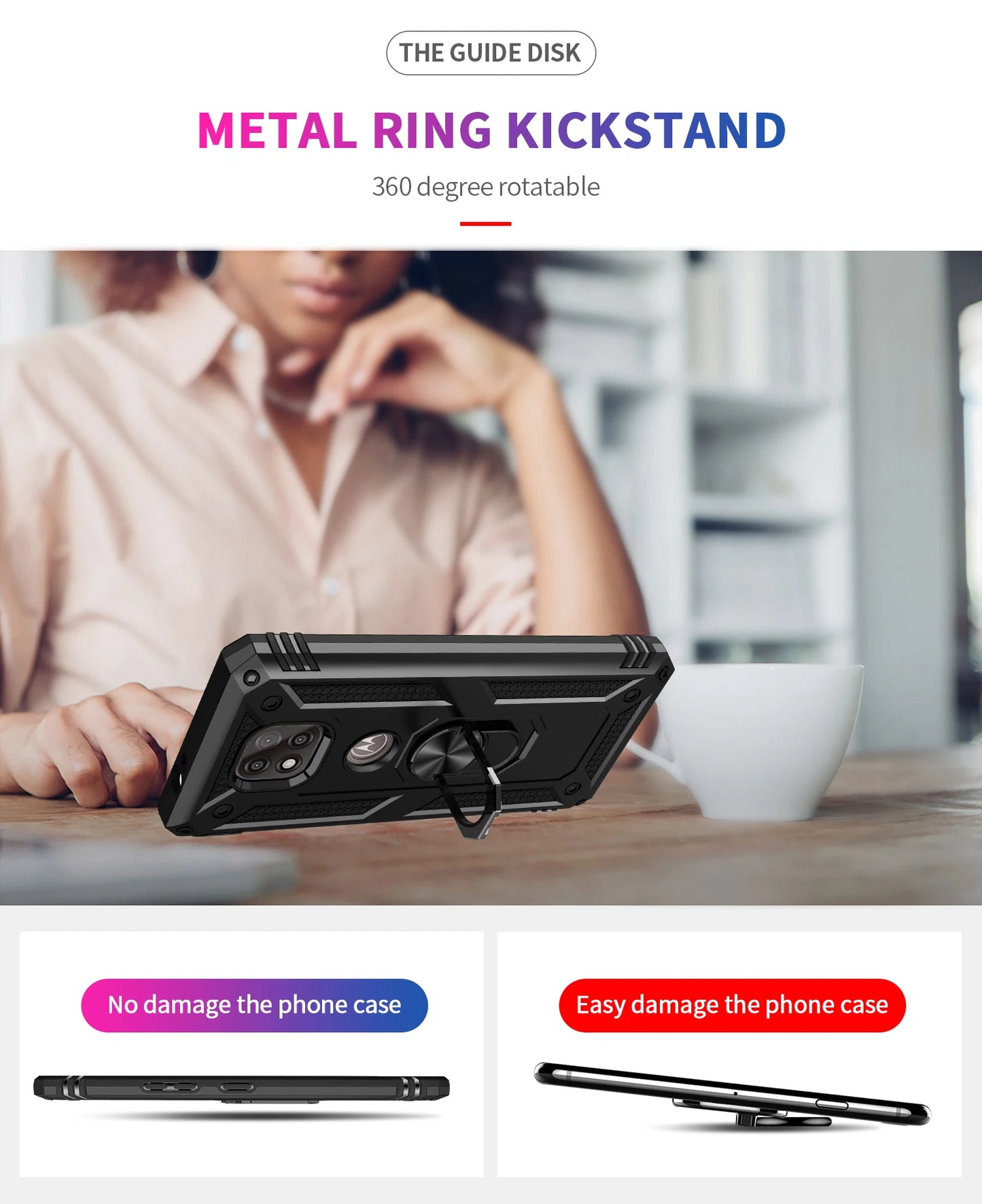 for Moto G Power Case for Phone Moto G Power 2021 Case Shockproof Armor Rugged Military Protective Car Holder Magnetic Cover - Caseverse