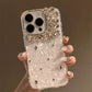 Bling Siliver Color Diamond Phone Cases For iPhone 16 15 Pro Max 12 13 14 Pro Max High-end Luxury Marble Protective Soft Cover - Caseverse