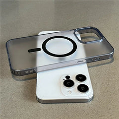 Luxury Matte Magsafe Wireless Charging Phone Case For iPhone 11 12 13 14 15 16 Pro Max Plus Bumper Magnetic Transparent Cover
