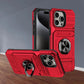 Military level armor card holder ring stand phone case for iPhone 16 15 14 13 Pro Max car phone magnetic shockproof hard cover - Caseverse