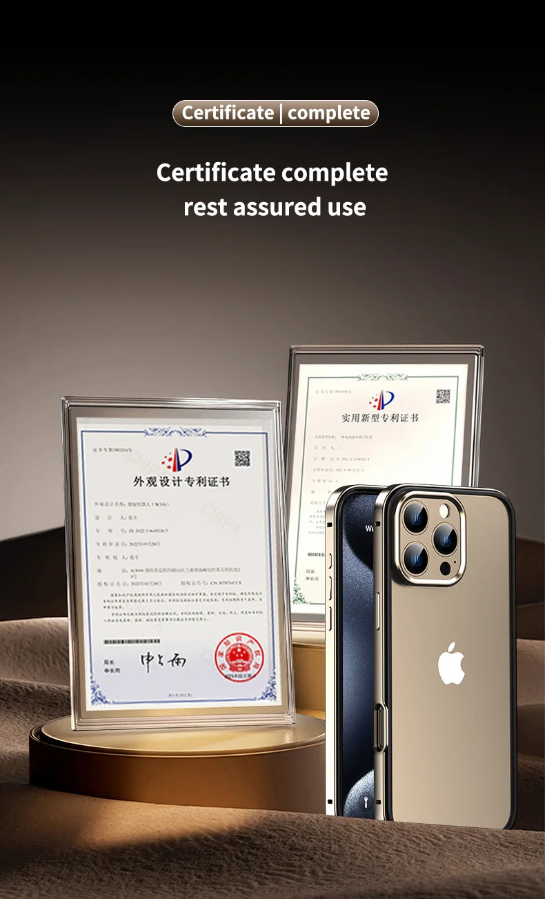 Camera Protection + Hybrid Silicone Frame Aluminum Metal Phone Case For iPhone 16 Pro Max 15 14 13 Better Heat Bumper
