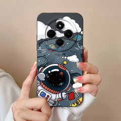 For Redmi 14C Phone Case Cartoon Astronaut Full Coverage Anti Drop Funda For Xiaomi Redmi 14 C Soft Liquid Silicone Bumper Capa