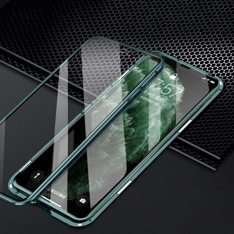 360 Metal Magnetic Case For iPhone 13 12 Mini 11 12 13 14 Pro Max Cases For iPhone X XR XS MAX 7 8 6 6S Plus SE 2020 Cover Coque