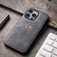 Leather Personalized Customized Initials Name Case For iPhone 16 15 14 13 12 11Pro Max Cover Luxury DIY Engraved 14 15 16 Plus - Caseverse
