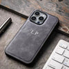 Leather Personalized Customized Initials Name Case For iPhone 16 15 14 13 12 11Pro Max Cover Luxury DIY Engraved 14 15 16 Plus - Caseverse